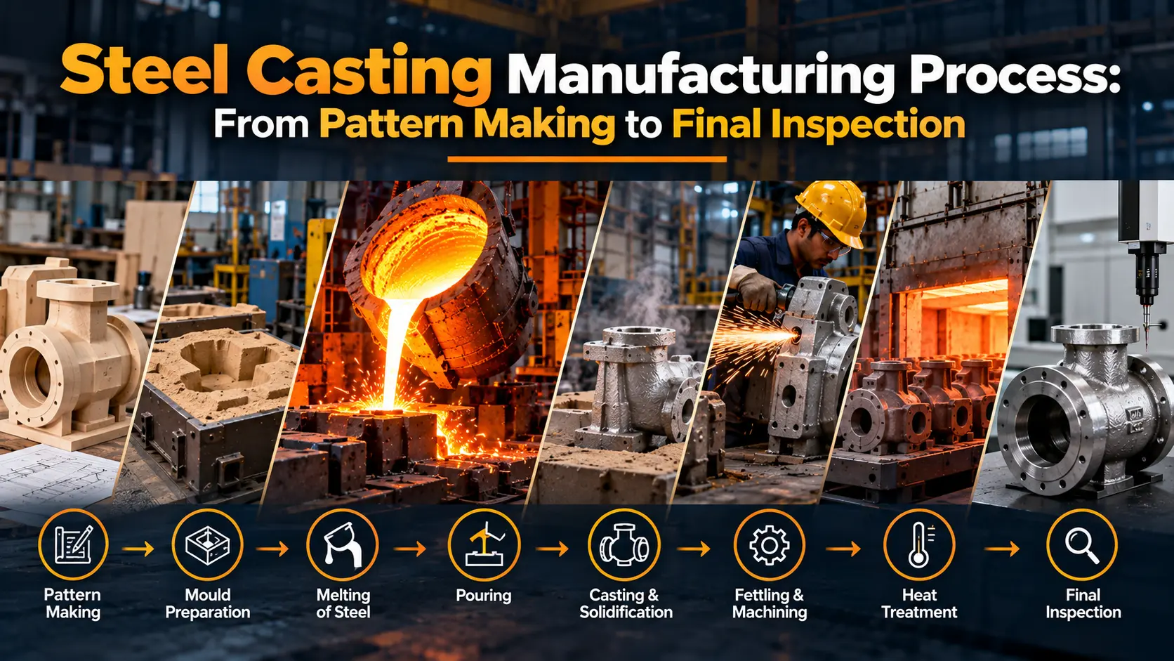 Steel Casting Manufacturing Process: From Pattern Making to Final Inspection