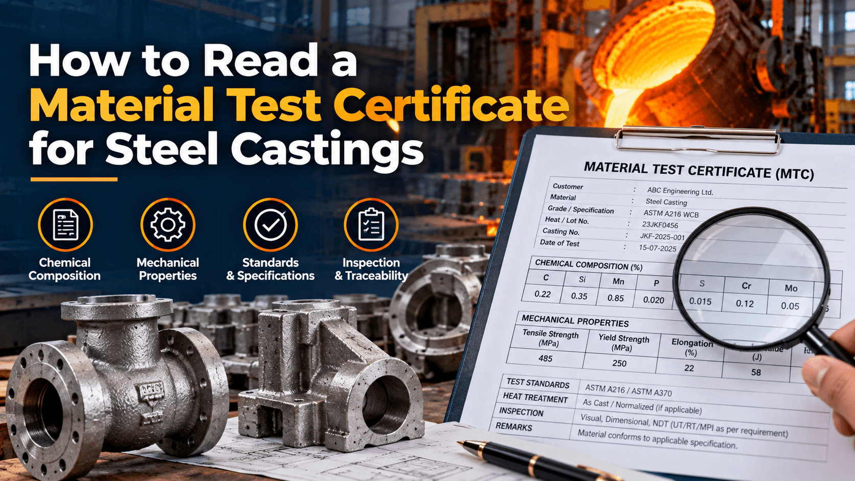 How to Read a Material Test Certificate for Steel Castings